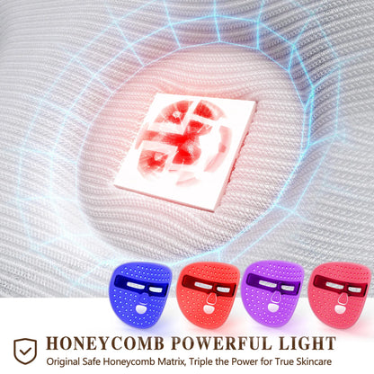 LED Face Mask Facial Care Tool, Red Light Therapy Mask for Face for Skincare at Home Travel