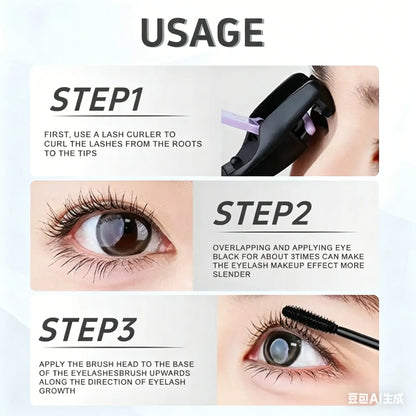 GECOMO Metal Wand Tubing Mascara Long-Wearing Tubing Formula for Stunning Length & with Built-In Brush, Curled & Natural-Looking Lashes Ideal for Polished, Longlasting Special Occasion Makeup,Drugstore,Perfect Gift for Mom,Pumping Mascara