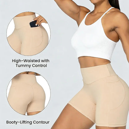 Summervibes[Limited Stock] Sunzel Women’S High-Waisted No-Front-Seam Biker Shorts — Squat-Proof Yoga/Workout/Gym/Bike Shorts